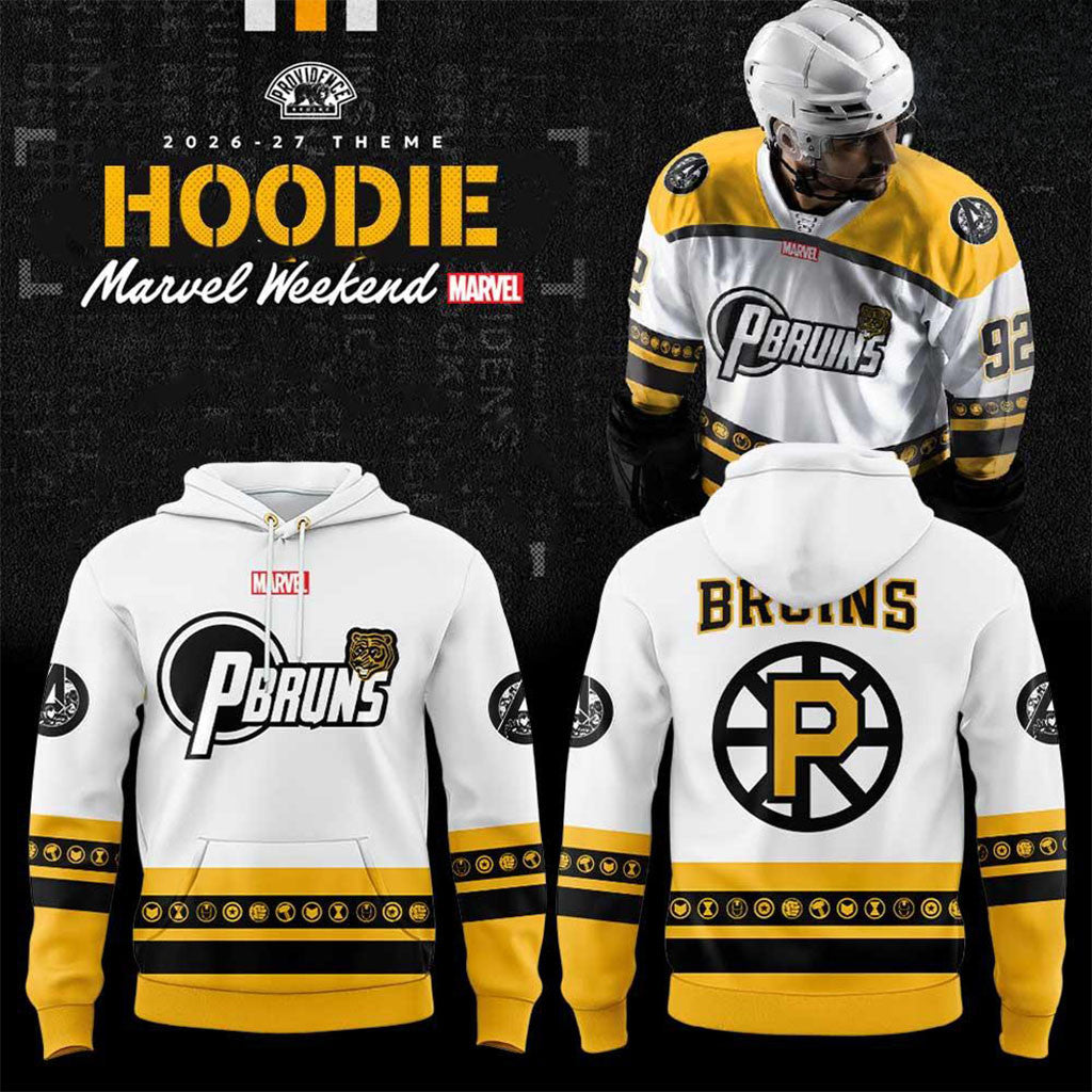 Providence Bruins Marvel Avengers Weekend Hoodie Providence Bruins Merch Hockey Fan Gifts