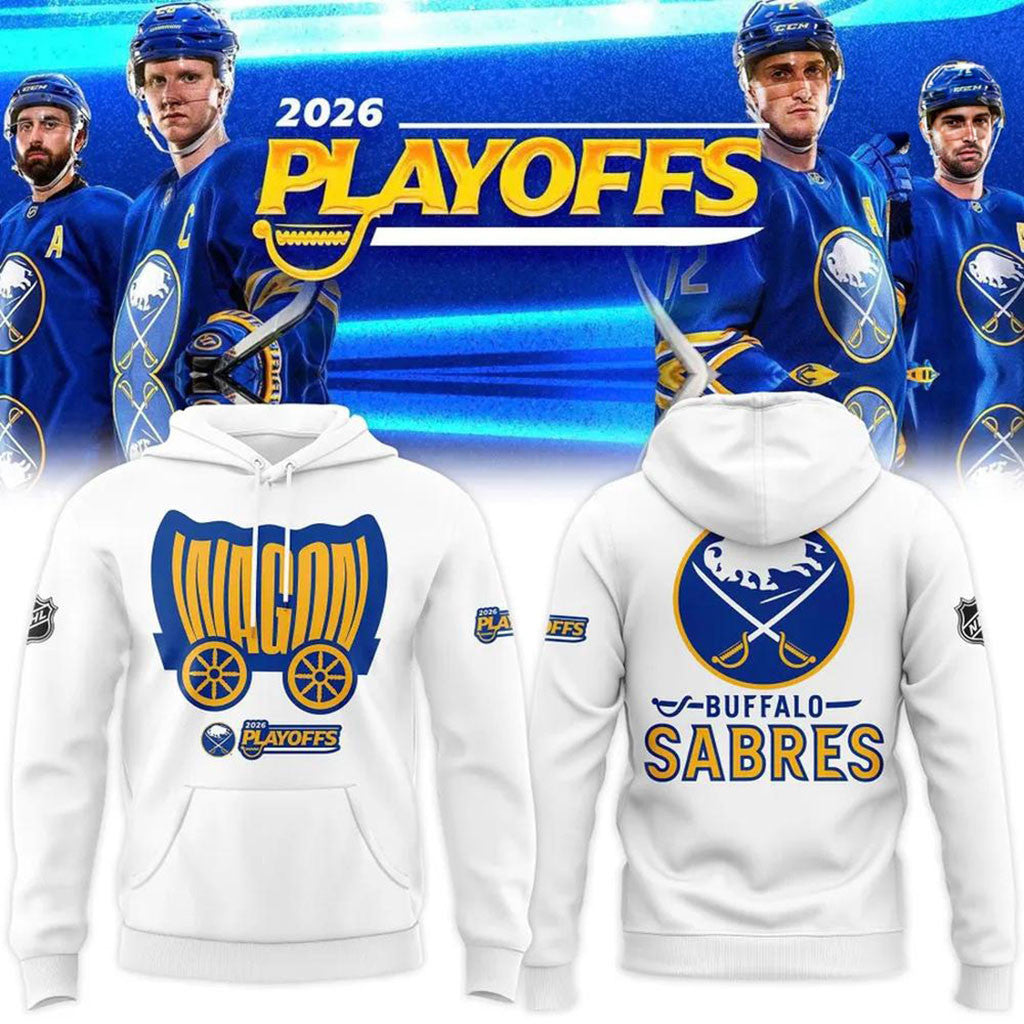 Buffalo Sabres 2026 Playoffs Wagon Hoodie Buffalo Sabres Merch Gift For Hockey Fans