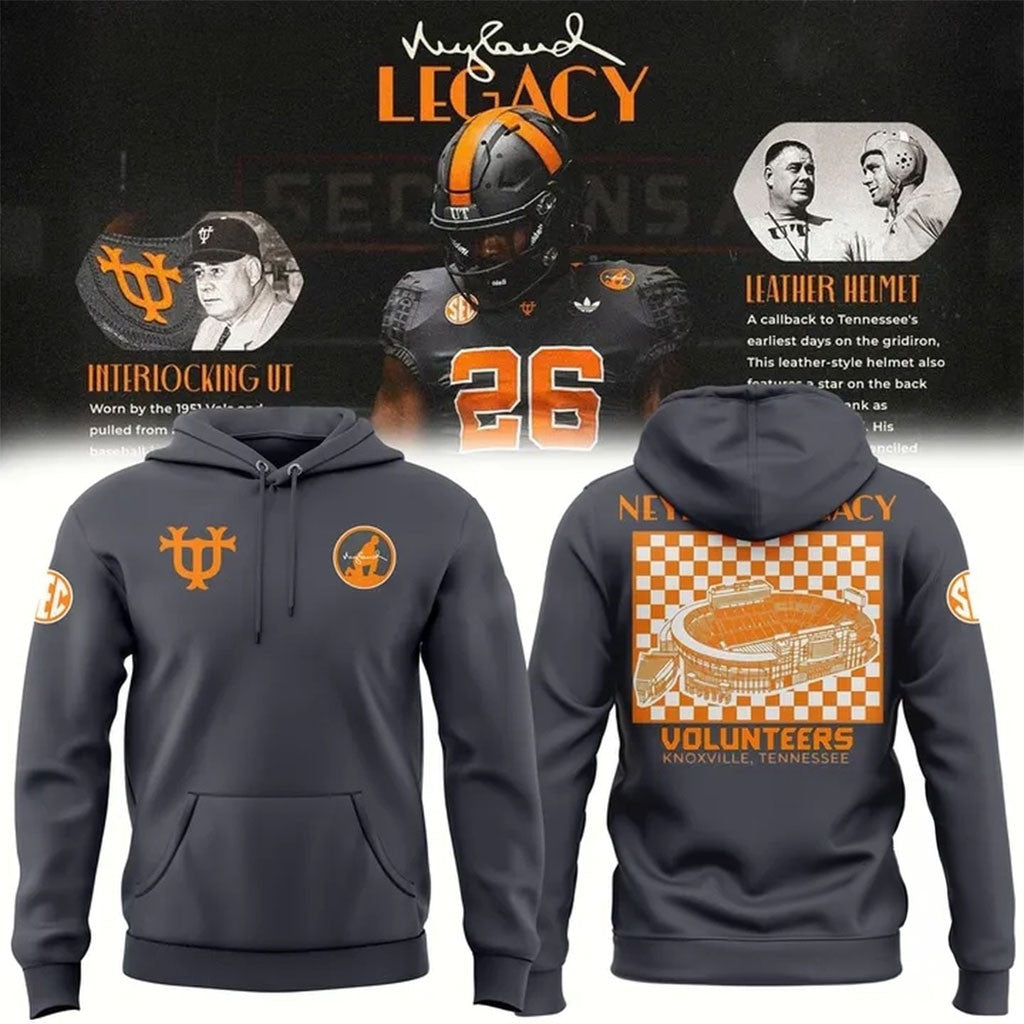 Tennessee Volunteers Football Neyland Legacy 2026 Hoodie Volunteers Merch Present For Fans