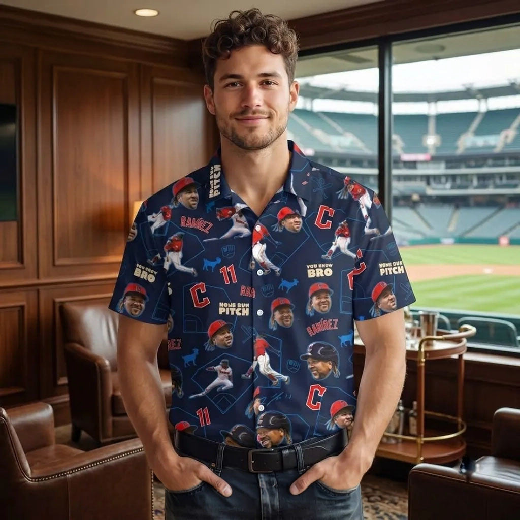 Cleveland Guardians Jose Ramirez Baseball Hawaiian Shirt Cleveland Guardians Merch Fan Gifts