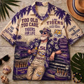 LSU Tigers Vintage Mascot Hawaiian Shirt Too Old Too Care Aloha Shirt LSU Tigers Merch Fan Gift