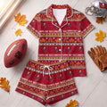 Tampa Bay Buccaneers Harvest Huddle Short Sleeve Pajamas Set Buccaneers Merch Autumn Gifts