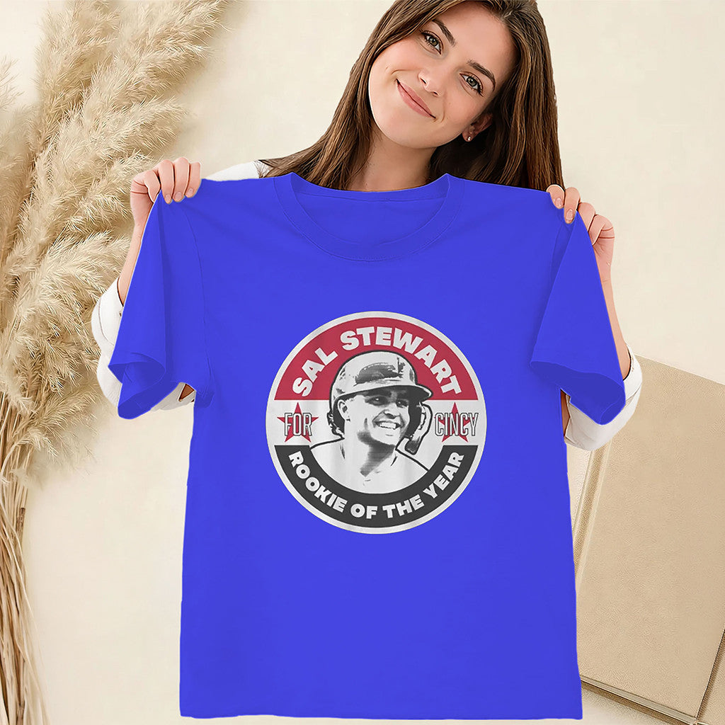 Sal Stewart Rookie Of The Year Shirt Cincinnati Reds 2026 Tee Sal Stewart Merch Fan Gifts