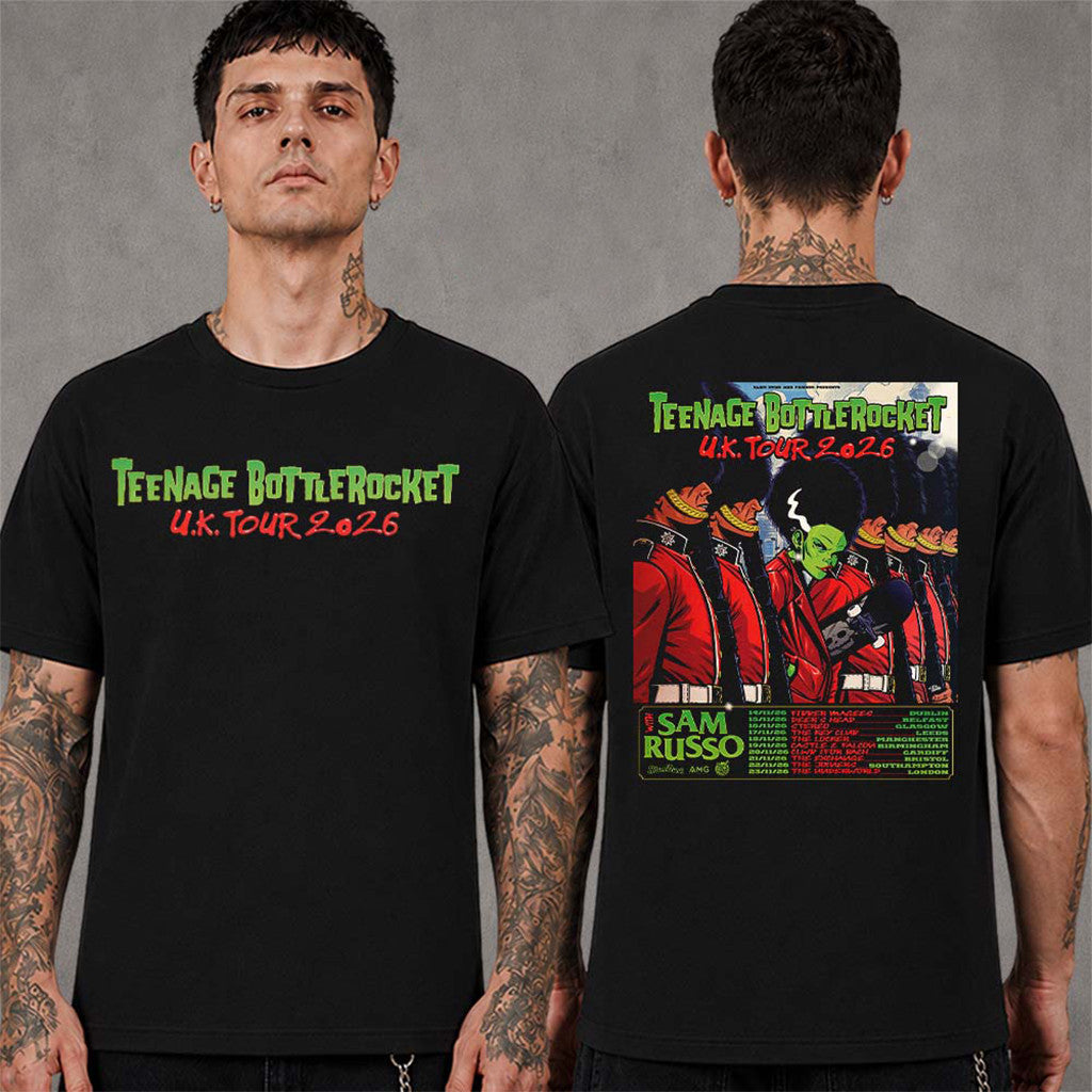 Teenage Bottlerocket UK Tour Merch 2026 With Sam Russo Schedule Dates T-Shirt Rock Fan Gifts
