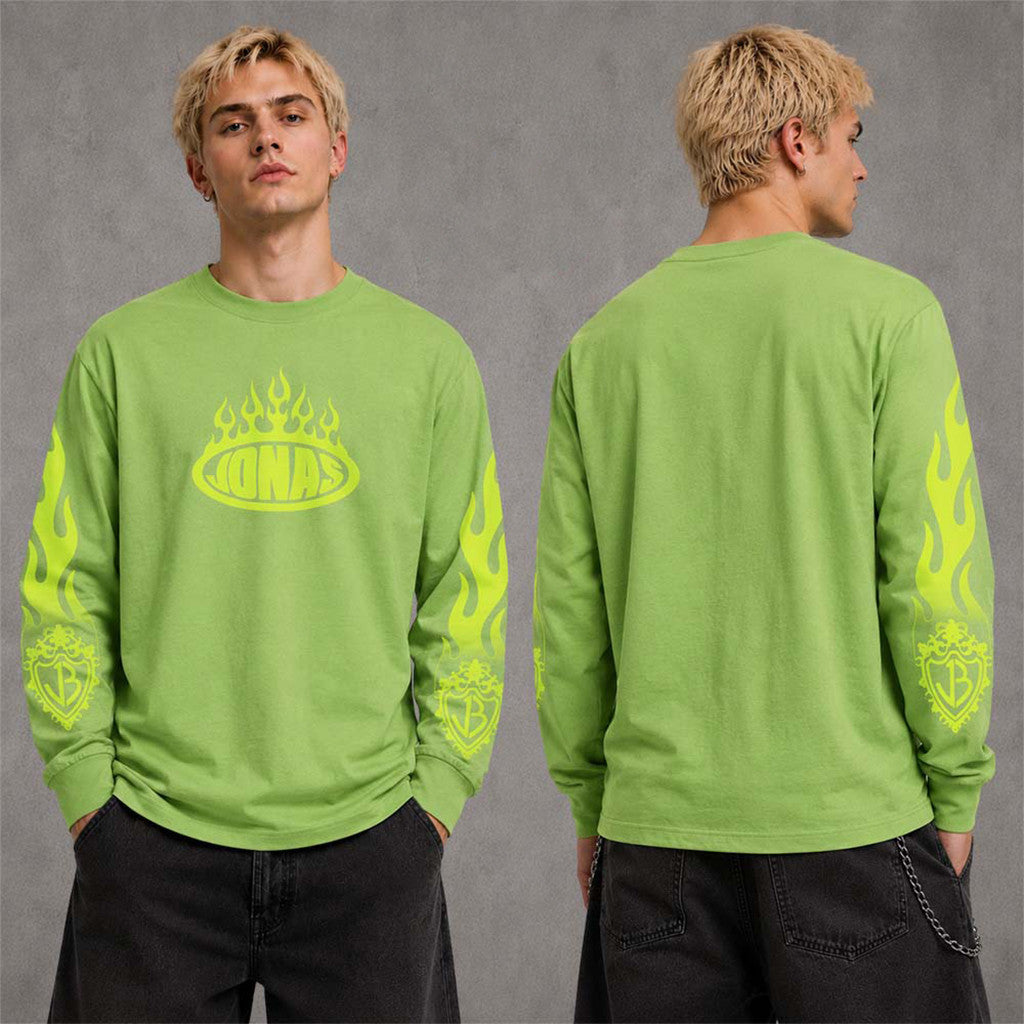 Jonas Brothers The Burning Up Tour 2026 Merch Flames Neon Long Sleeve Shirt Gift For Pop Fans