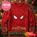 Spider Man Brand New Day Red Spiderweb Christmas Ugly Sweater Spider Man Merch Xmas Gift Ideas