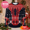 Spider Man Logo Spider Christmas Pattern Spider Man Ugly Sweater Holiday Apparel Xmas Gifts