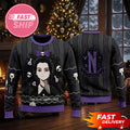 Wednesday Addams This Is My Happy Face Wednesday Christmas Ugly Sweater Xmas Gift Ideas