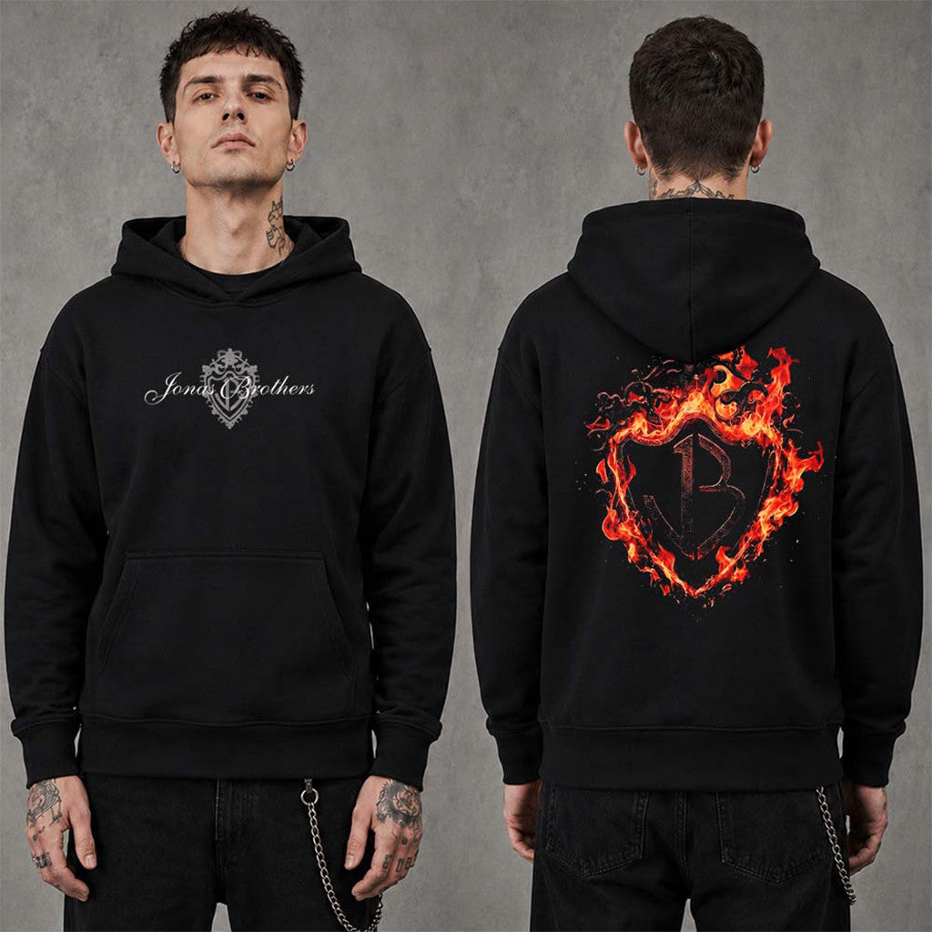 Jonas Brothers The Burning Up Tour 2026 Merch Flame Hoodie Present For Pop Band Fans