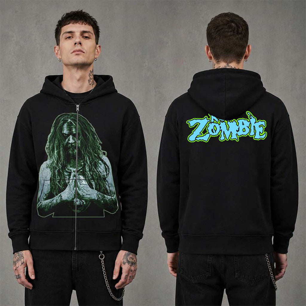 Rob Zombie Freaks On Parade 2026 Merch Portrait Zip Hoodie Gift For Music Lovers