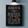Guns N Roses Las Vegas NV 2026 Event Poster Live At Allegiant Stadium GNR Merch Home Decor