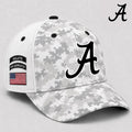 Alabama Crimson Tide Merch 2026 Veterans Salute To Service Camo Hat Present For Fathers