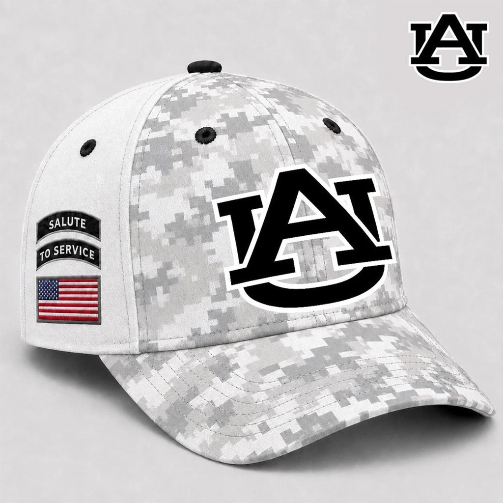 Auburn Tigers 2026 Veterans Salute To Service Camo Hat Auburn Tigers Merch Gift For Fans