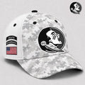 Florida State Seminoles Merch 2026 Veterans Salute To Service Camo Hat Gift For Veteran Dad