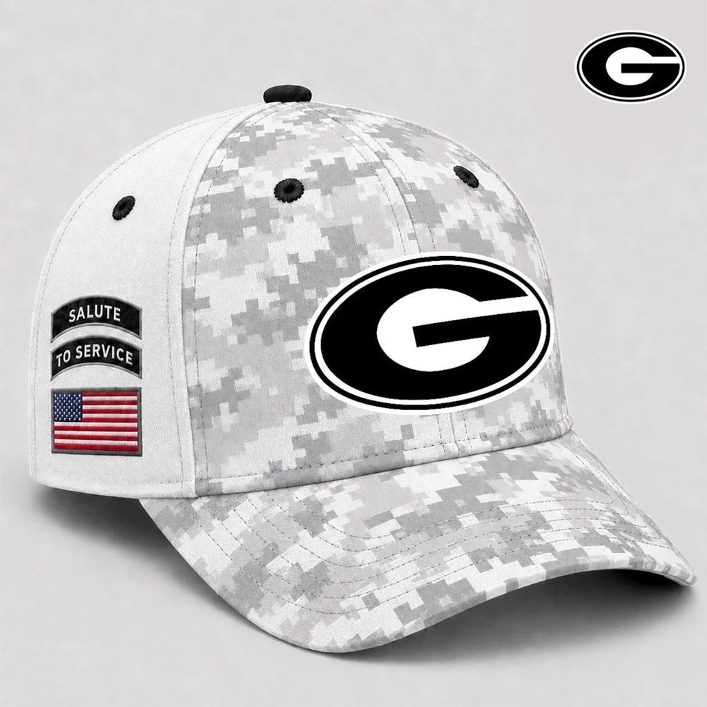 Georgia Bulldogs 2026 Veterans Salute To Service Camo Hat Georgia Bulldogs Merch Veteran Gifts