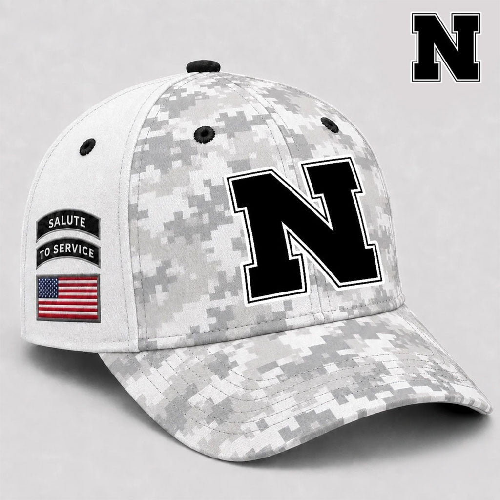 Nebraska Cornhuskers 2026 Veterans Salute To Service Camo Hat Cornhuskers Merch Gift For Fans