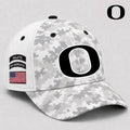 Oregon Ducks 2026 Veterans Salute To Service Camo Hat Oregon Ducks Merch Patriotic Gifts