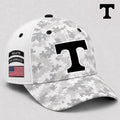 Tennessee Volunteers 2026 Veterans Salute To Service Camo Hat USA Flag Cap Volunteers Merch