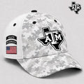Texas A&M Aggies Merch 2026 Veterans Salute To Service Camo Hat Gift Ideas For Fans
