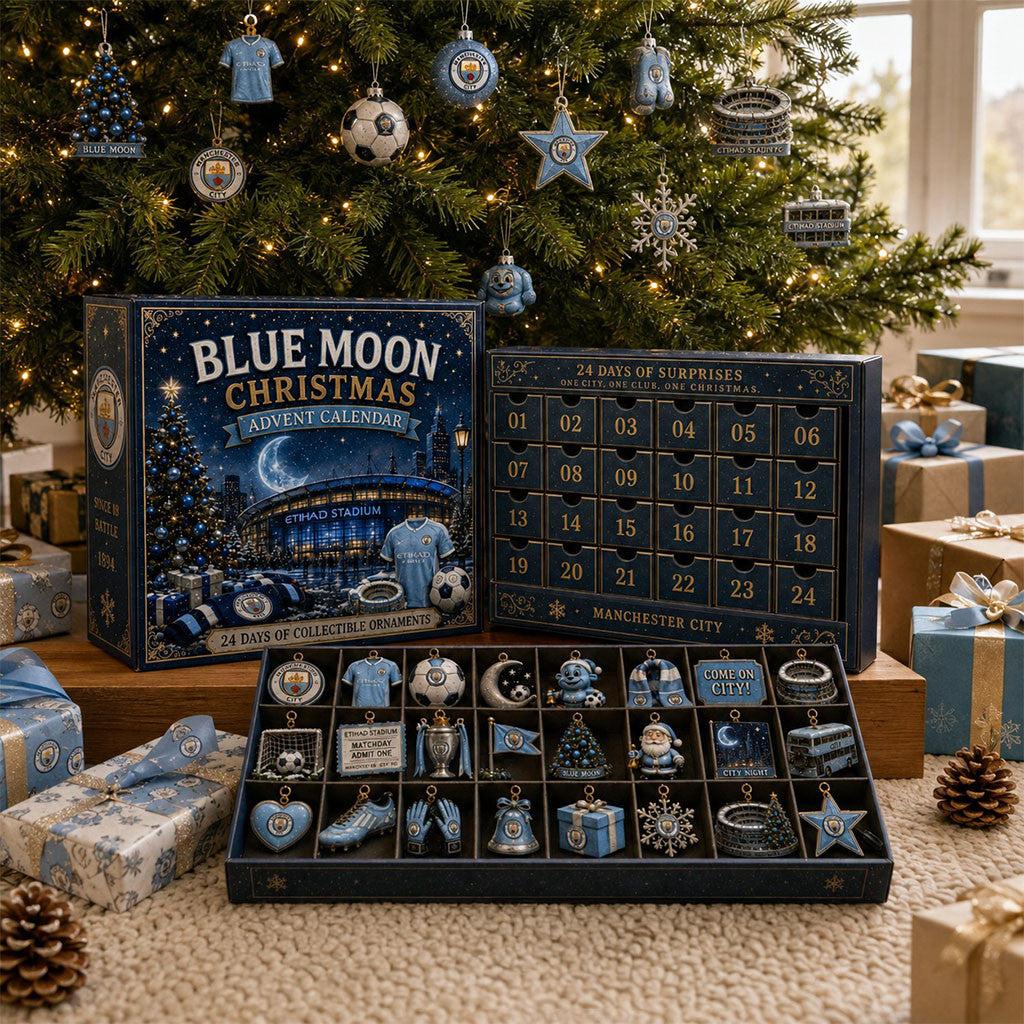 Manchester City Blue Moon Advent Calendar Man City Merch Christmas Gift For Soccer Fans