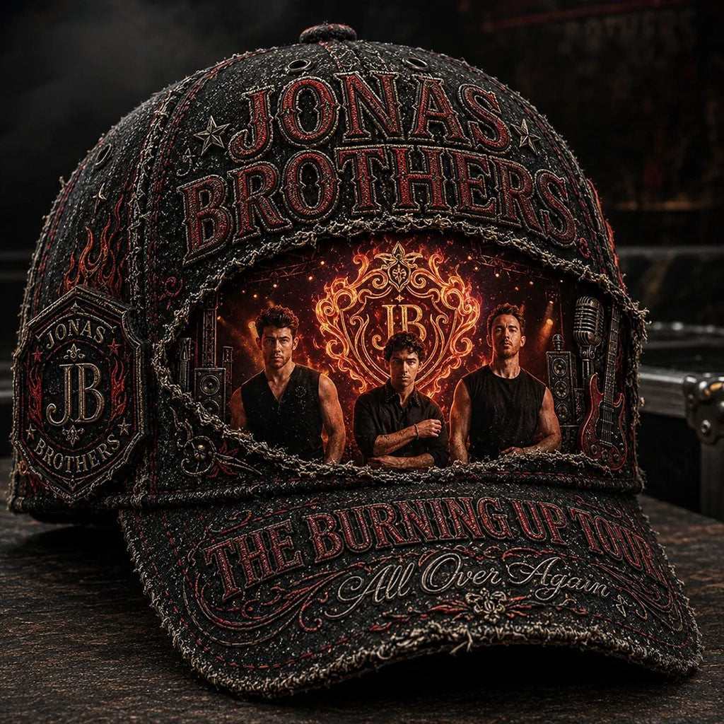 Jonas Brothers Burning Up Tour Distressed Hat All Over Again Cap Jonas Brothers Merch Fan Gift