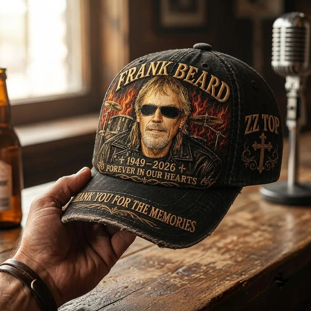 ZZ Top Frank Beard Forever In Our Hearts 2026 Hat Frank Beard Merch Thank You For The Memories