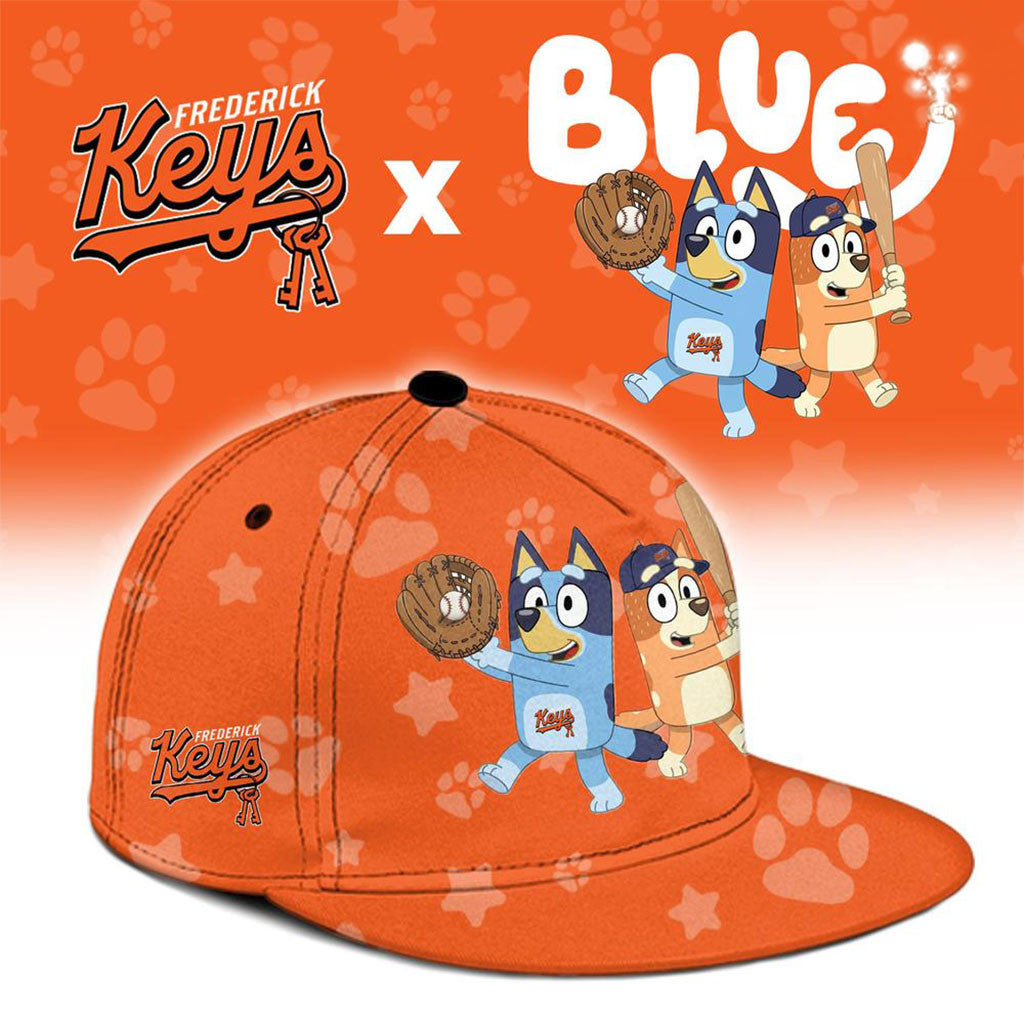 Frederick Keys X Bluey Night 2026 Snapback Hat Frederick Keys Merch Gift Ideas For Baseball Fan