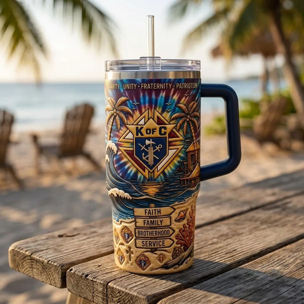 Knights of Columbus 40oz Stanley Tumbler Faith Family Brotherhood Service K Of C Merch