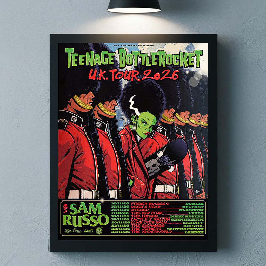 Teenage Bottlerocket UK Tour 2026 With Sam Russo Schedule Dates Poster Home Decor Fan Merch