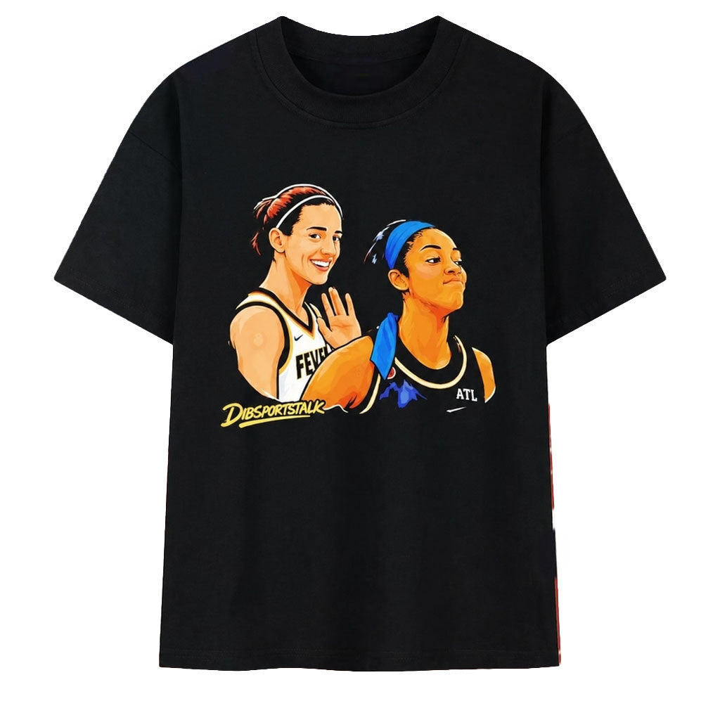Caitlin Clark Indiana Fever And Rhyne Howard Atlanta Dream T-Shirt Gift For Basketball Fans