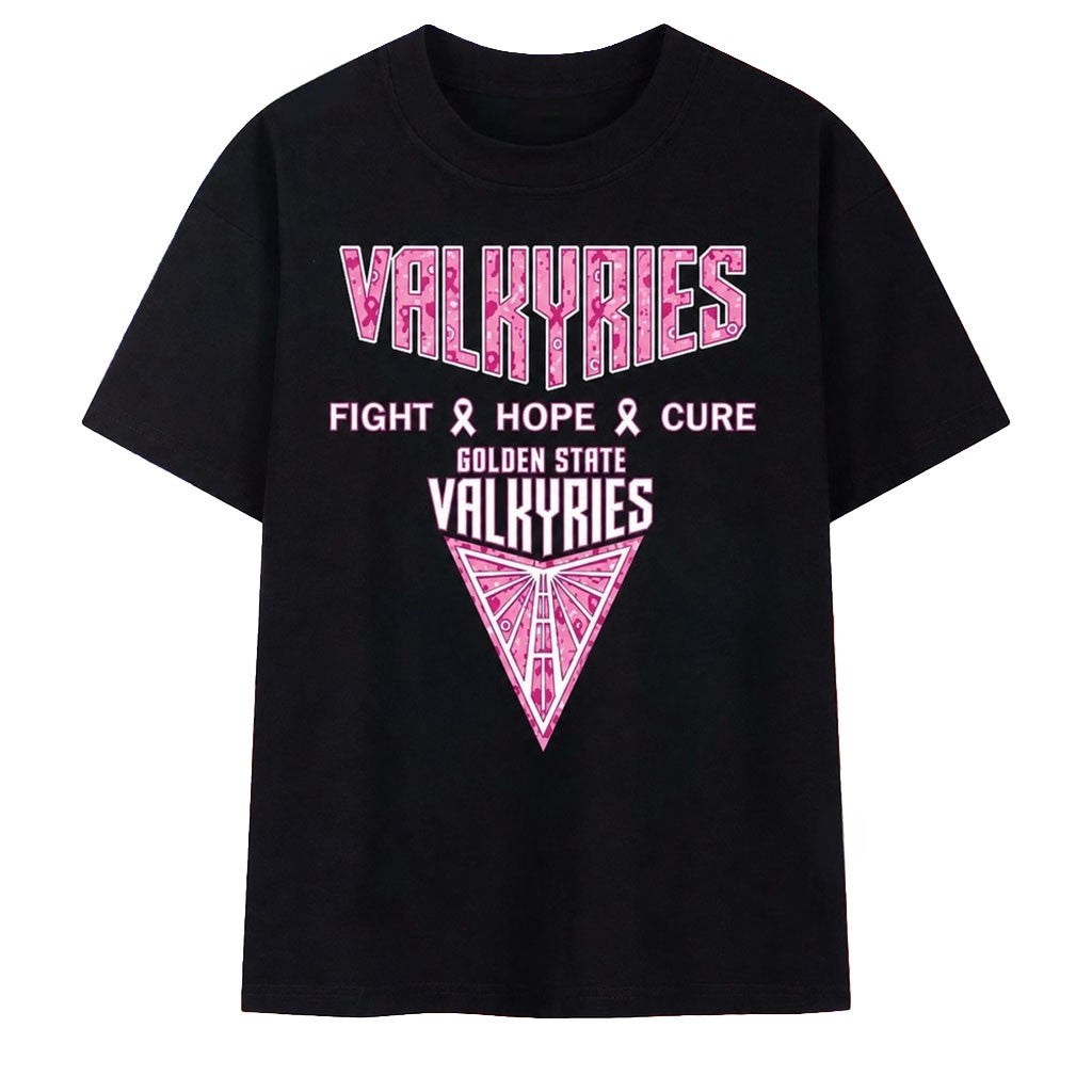 Golden State Valkyries Fight Hope Cure Breast Cancer Awareness T-Shirt GS Valkyries Merch