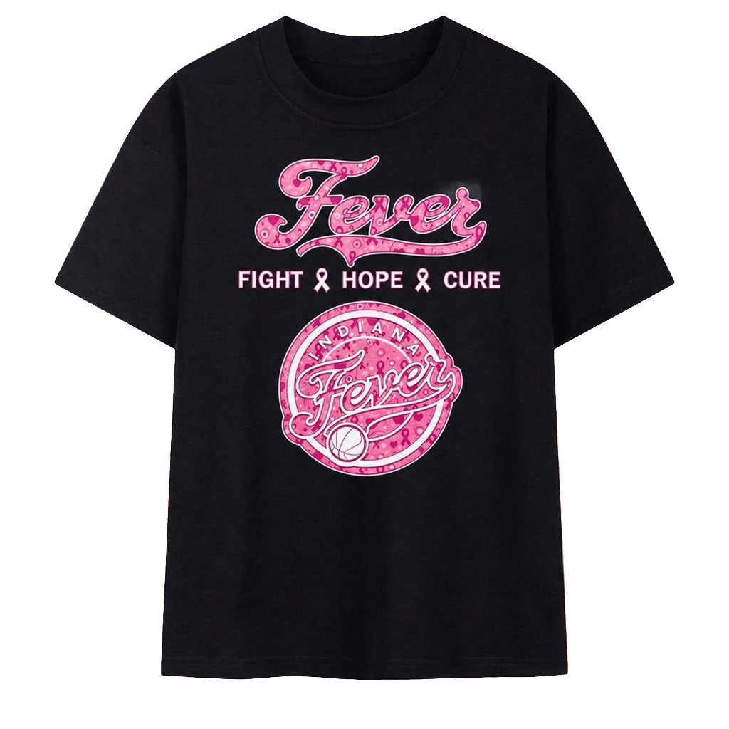 Indiana Fever Fight Hope Cure Breast Cancer Awareness Ribbon T-Shirt Indiana Fever Merch 2026