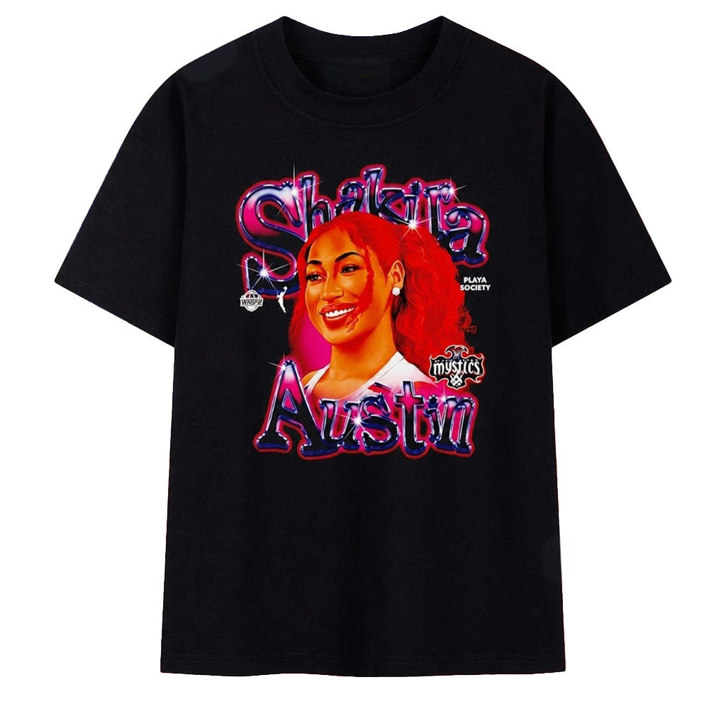 Shakira Austin Washington Mystics Playa Society Shirt Shakira Austin Merch Basketball Fan Gifts