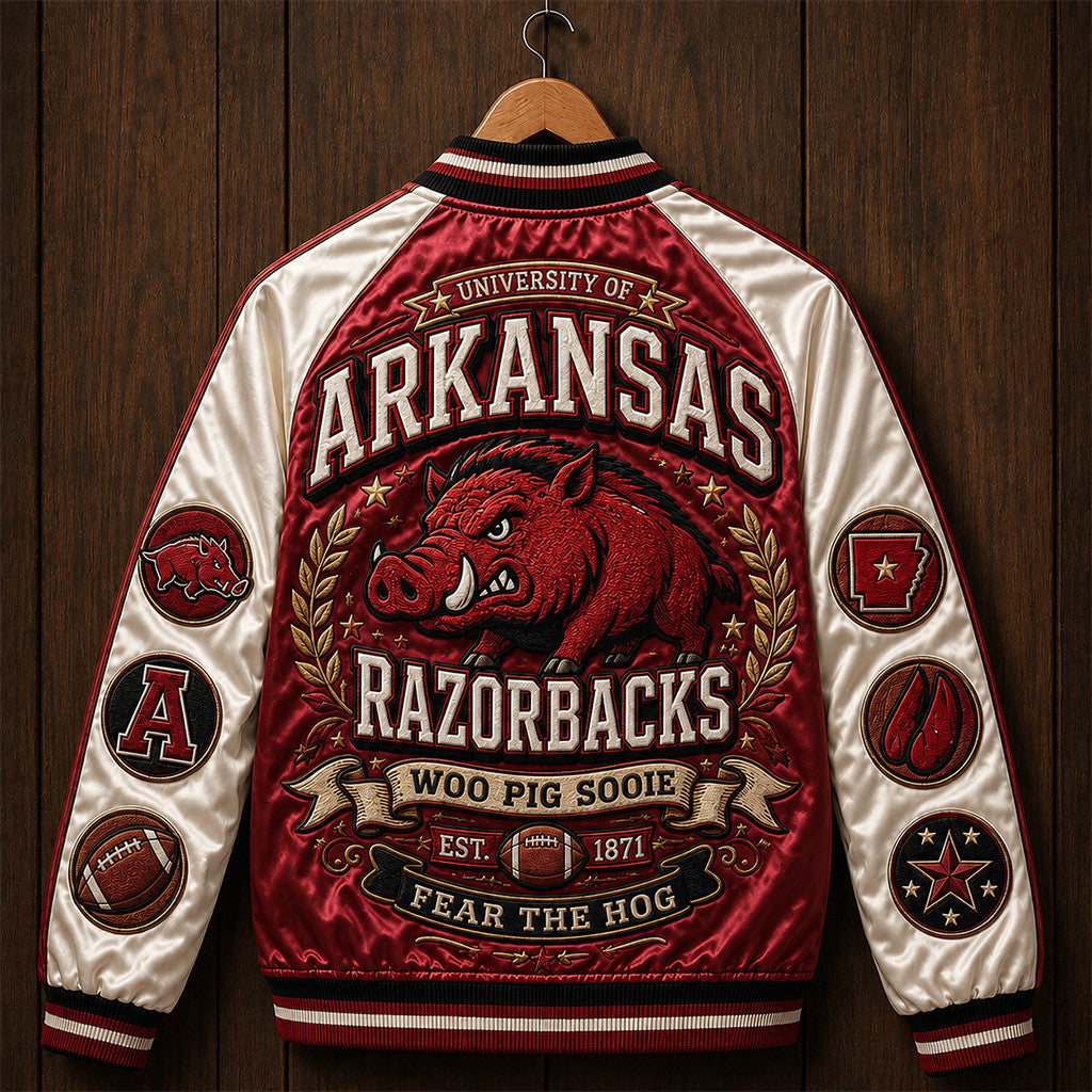 Arkansas Razorbacks Merch Woo Pig Sooie Arkansas Football Jacket Gifts For Football Fan