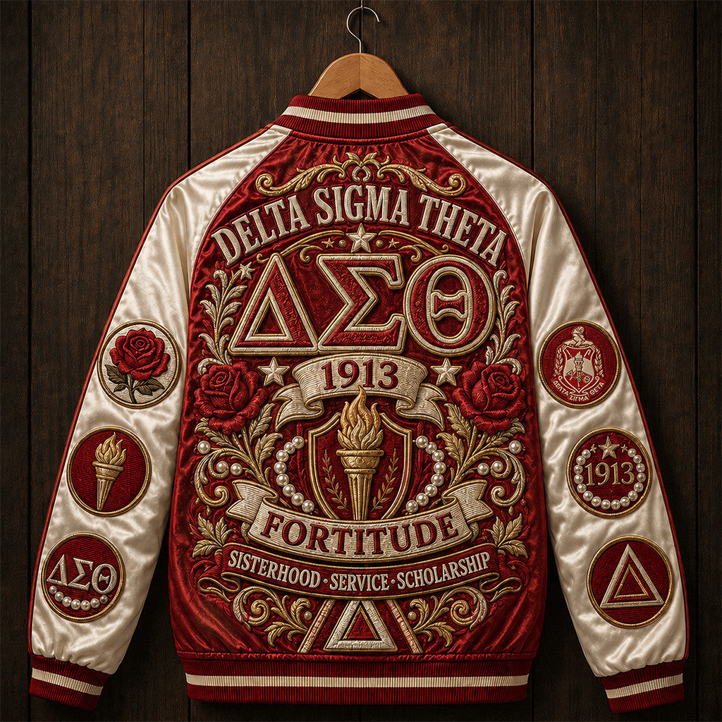 Delta Sigma Theta 1913 Fortitude Varsity Jacket Sisterhood Service Scholarship Apparel Gift