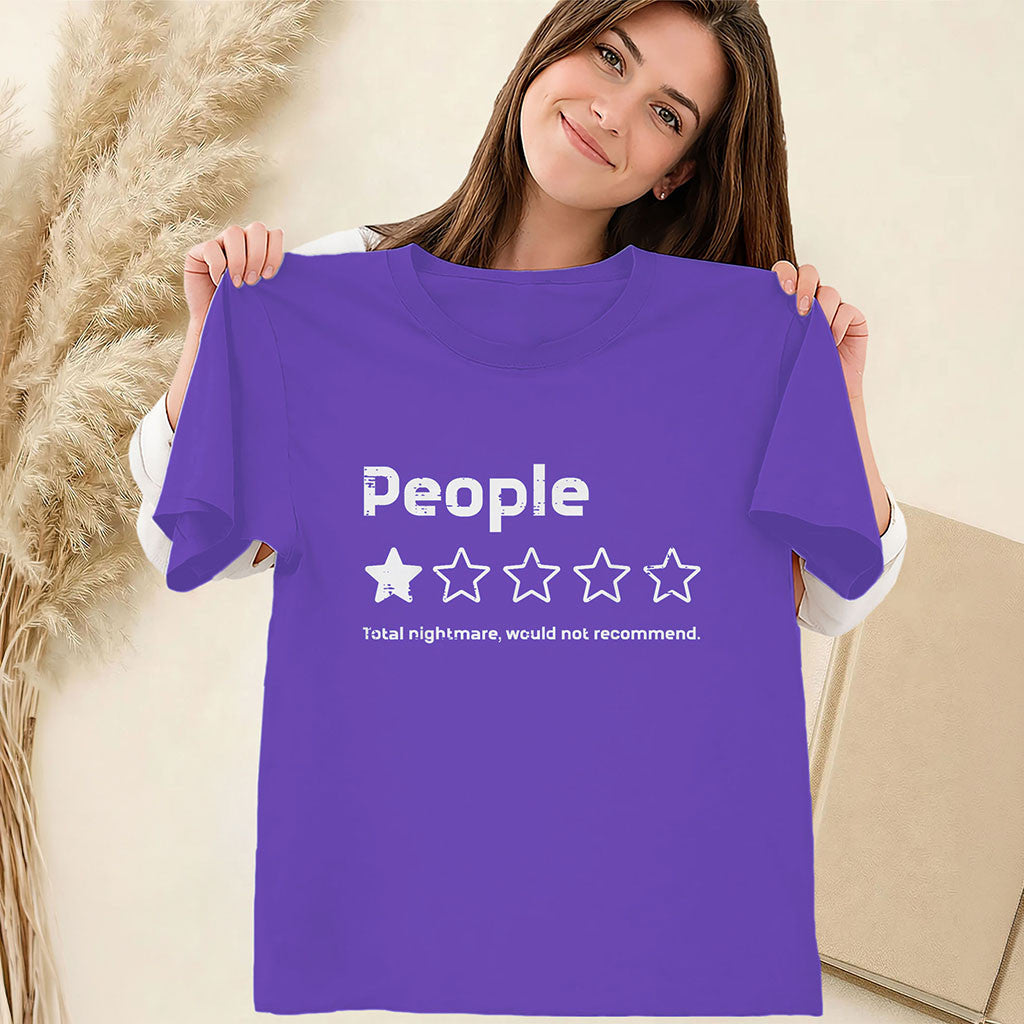People 1 Star Nightmare Not Recommend Shirt Funny Meme Tee Humorous Gifts