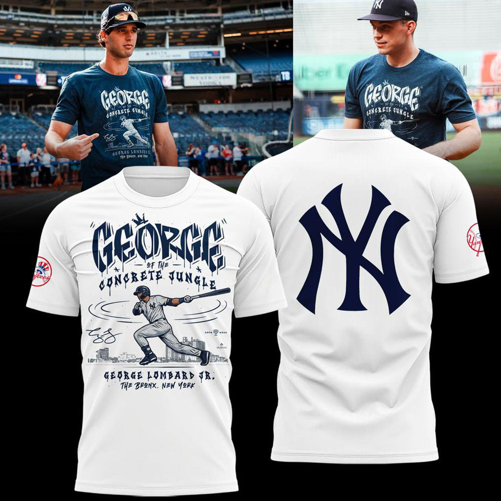 George Lombard Jr New York Yankees T-Shirt George Of The Concrete Jungle Tee Yankees Merch
