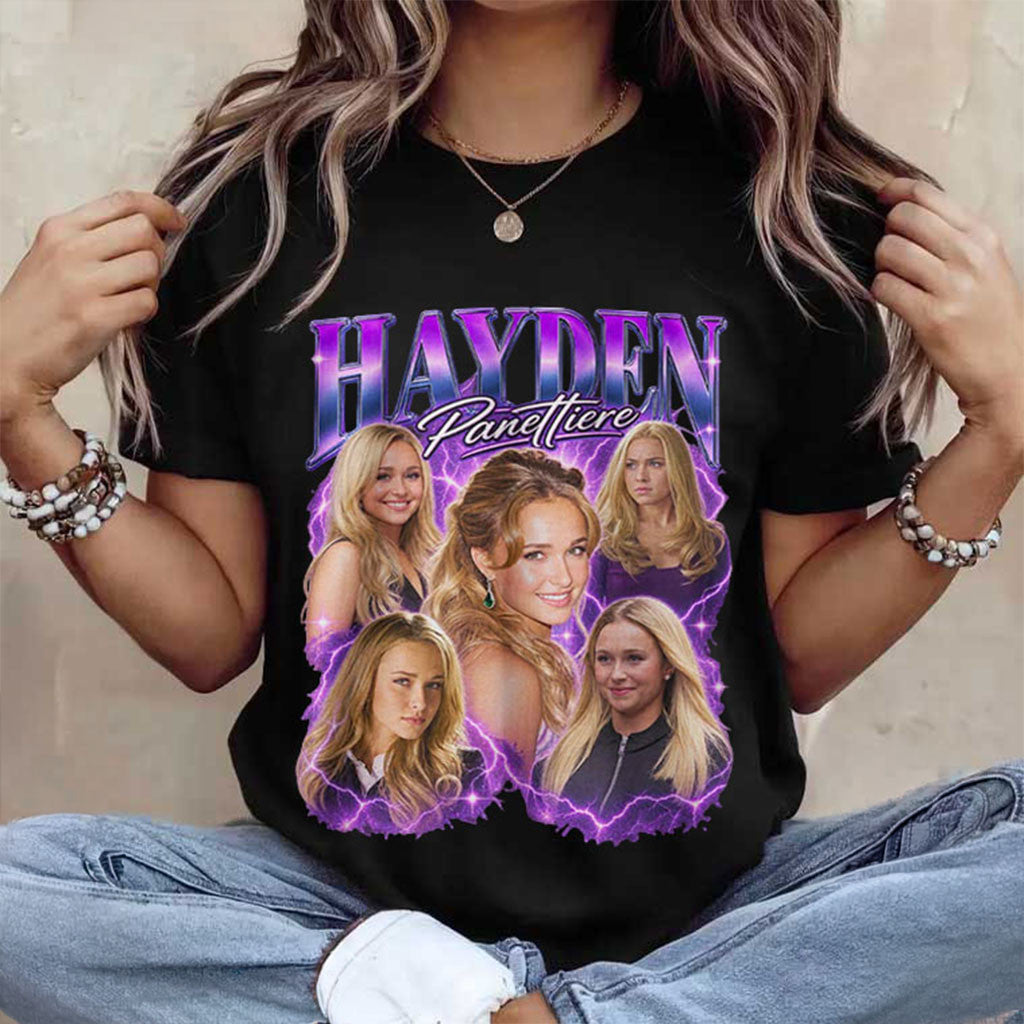 Hayden Panettiere 90's Graphic T-Shirt Bootleg Shirt Hayden Panettiere Merch Fan Gifts