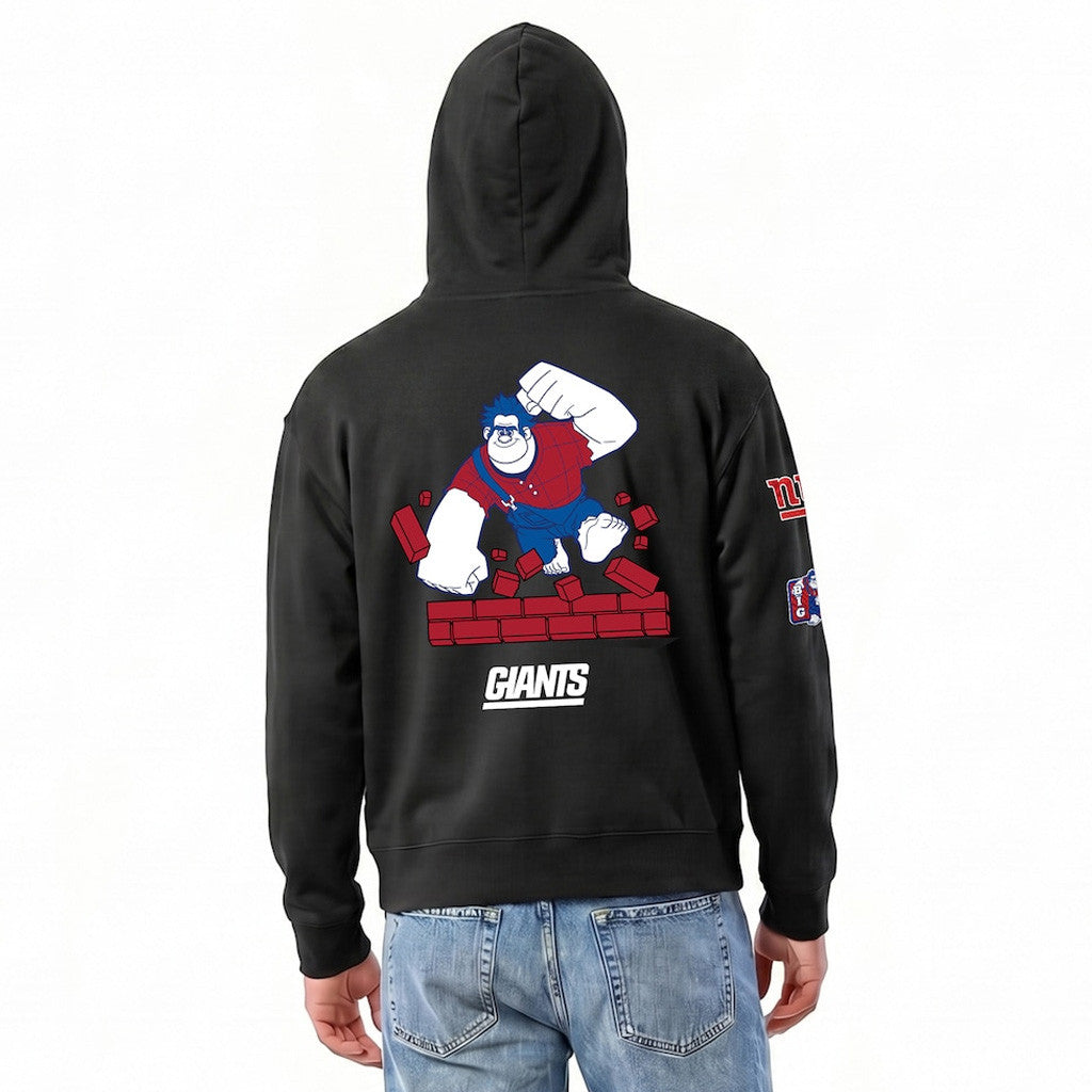 New York Giants D X Champion Wreck-It Ralph All-Star Zip Hoodie Giants Merch Football Fan Gear