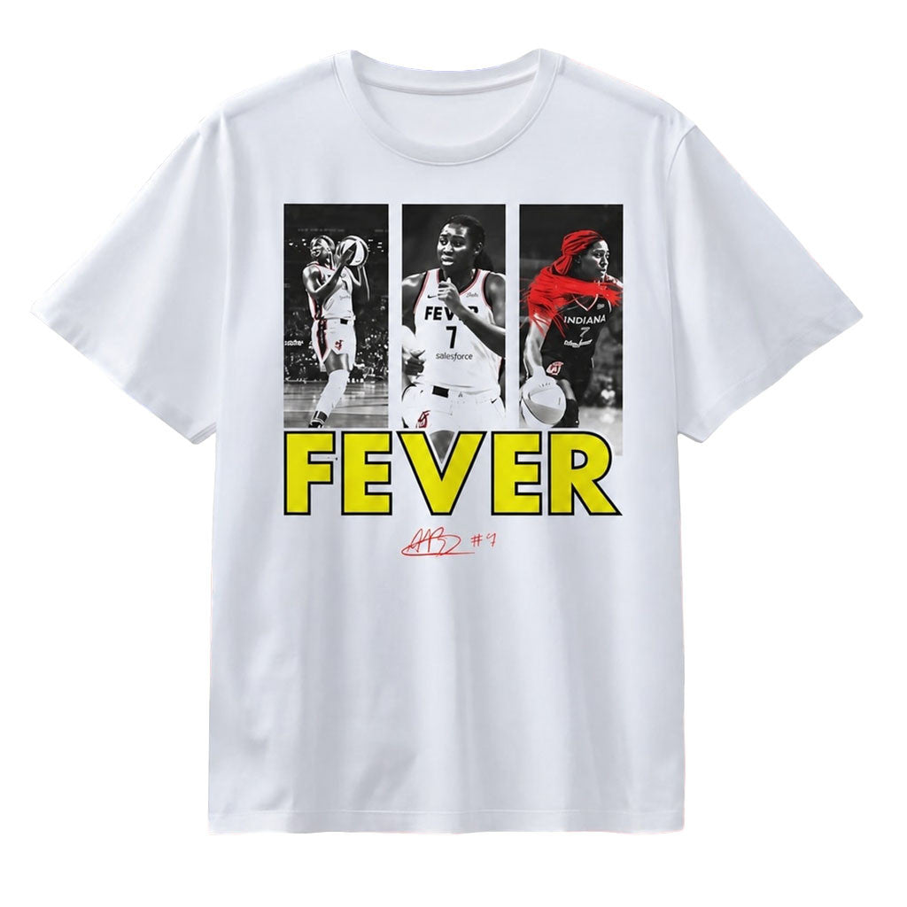 Aliyah Boston Indiana Fever Signature WNBA T-Shirt #7 Aliyah Boston Merch Basketball Fan Gifts