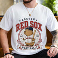 Boston Red Sox Capybara Play Ball T-Shirt Red Sox Merch Cute Baseball Fan Gifts