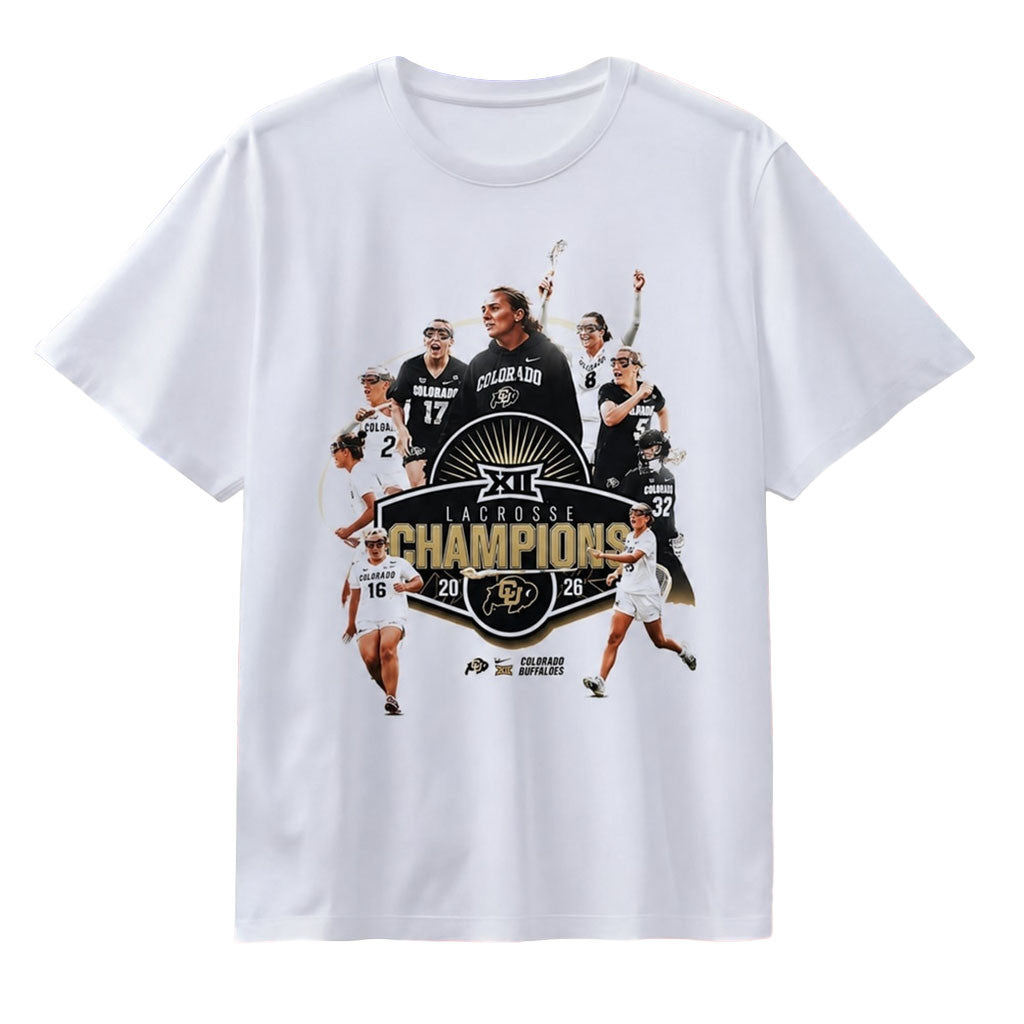 Colorado Buffaloes 2026 Lacrosse Champions T-Shirt Colorado Buffaloes Merch Present For Fans