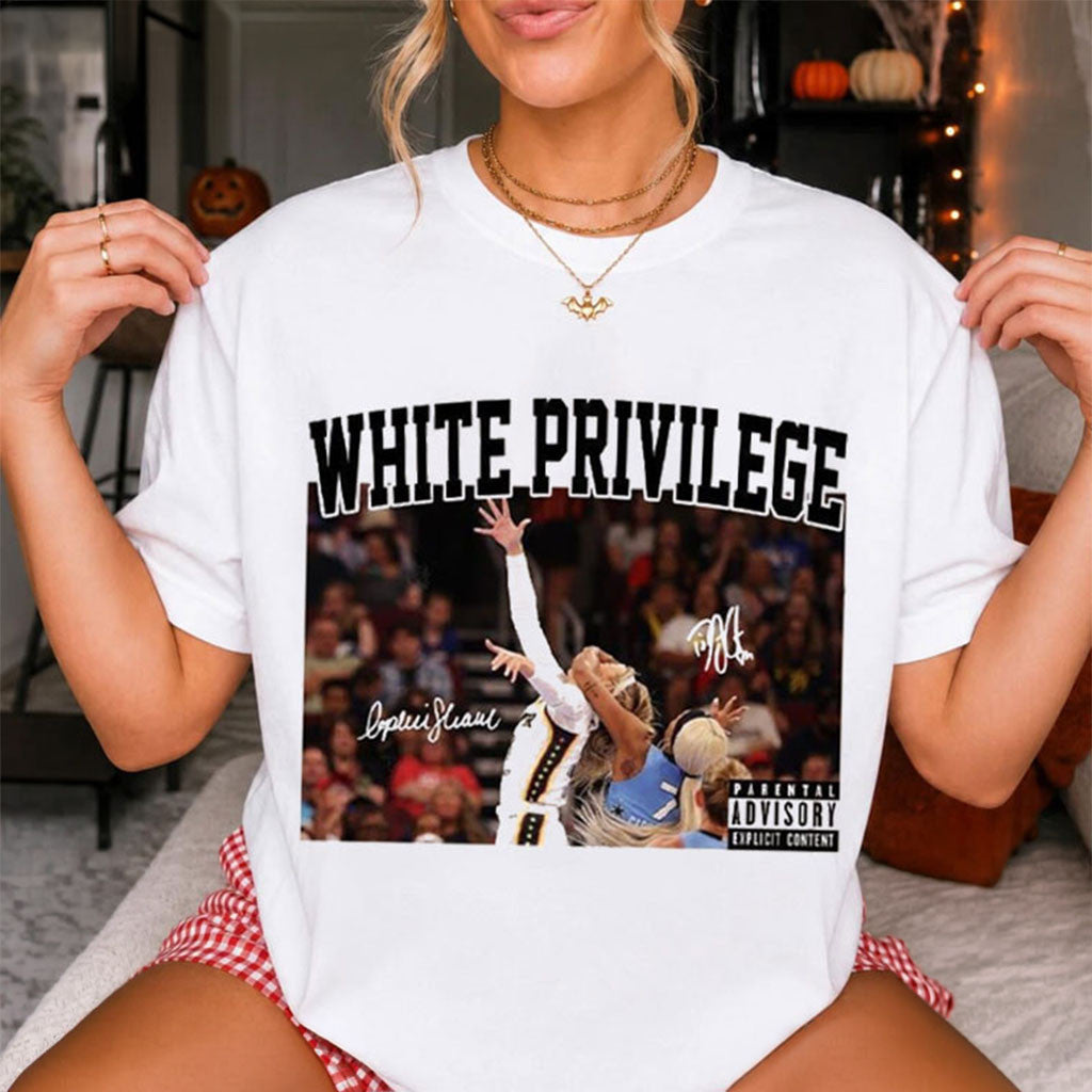 White Privilege DiJonai Carrington Sophie Cunningham T-Shirt Funny Basketball Meme Shirt