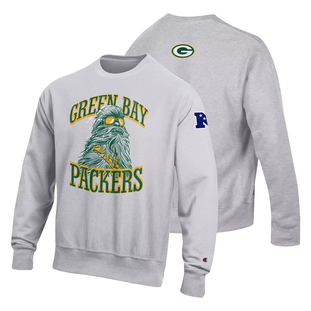 D X Football Champion Merch 2026 Chewbacca Green Bay Packers Sweatshirt Packers Collab Merch