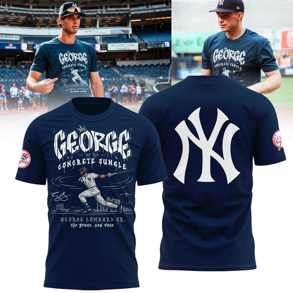 George Lombard Jr New York Yankees Graphic T-Shirt NY Yankees Merch Baseball Fan Gifts