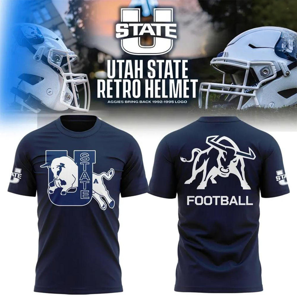 Utah State Aggies 1992-1995 Logo Retro T-Shirt Utah State Football Merch Fan Clothing