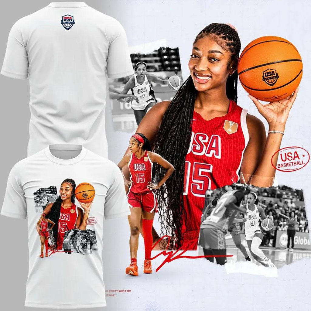 Angel Reese USA Basketball Women's World Cup Graphic T-Shirt Angel Reese Merch Fan Gifts
