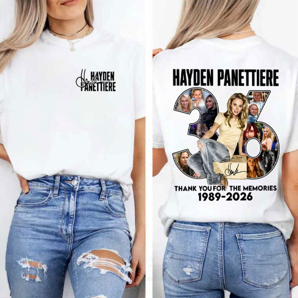Hayden Panettiere Memorial Tribute 1989 2026 T-Shirt Thank You For The Memories Shirt Gifts