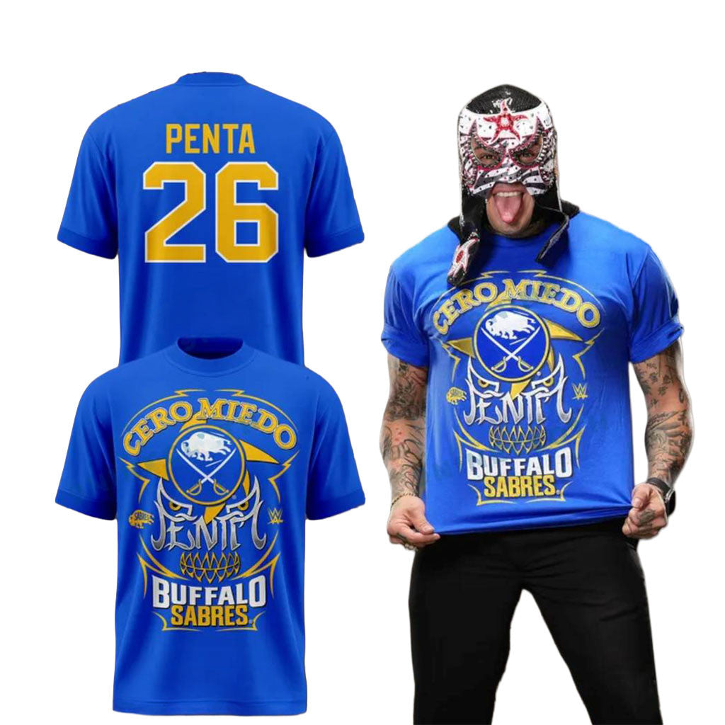 Penta Zero Miedo X Buffalo Sabres T-Shirt WWE Penta Merch Gift For Brothers