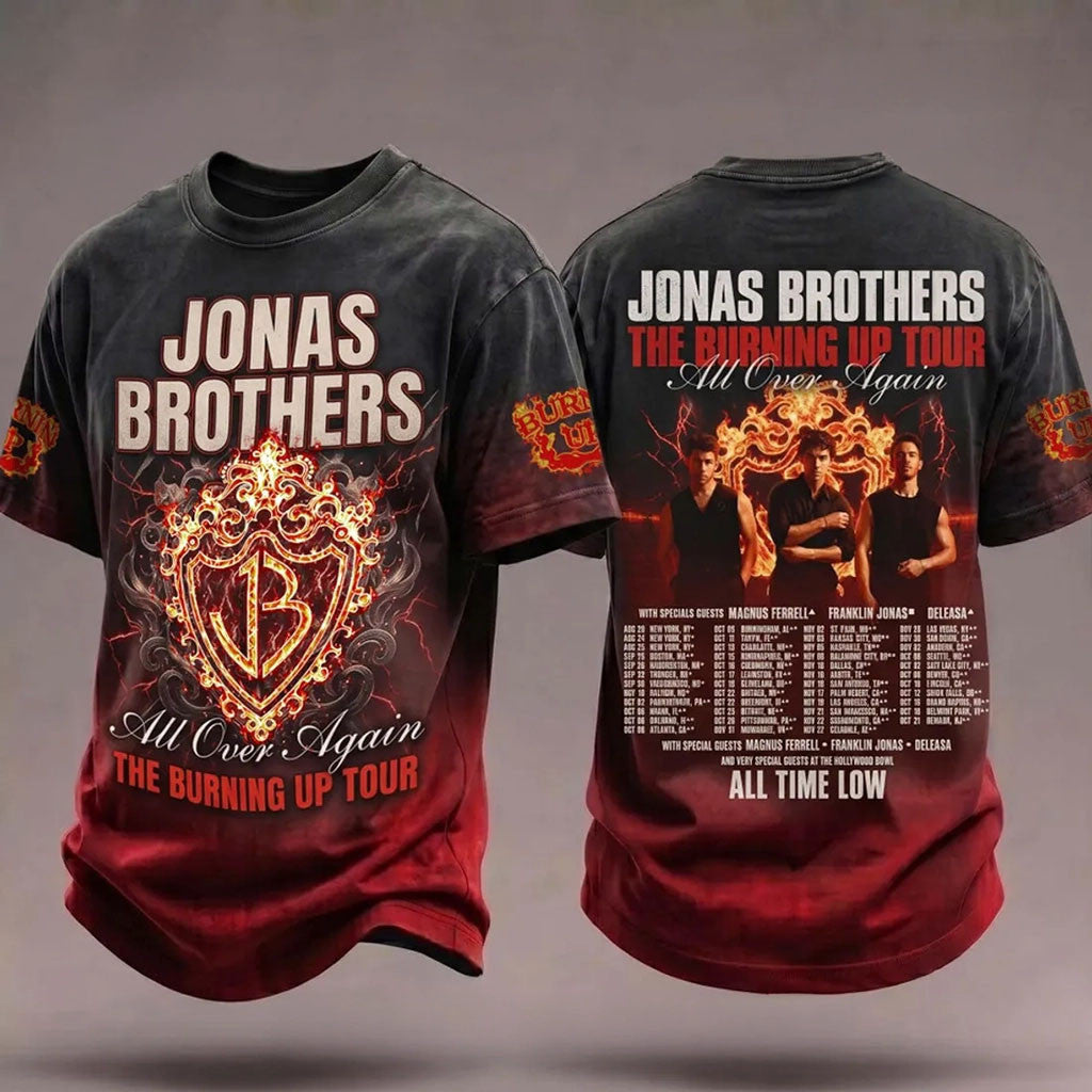 Jonas Brothers The Burning Up Tour Concert Shirt Jonas Brothers Merch Gift For Music Lovers